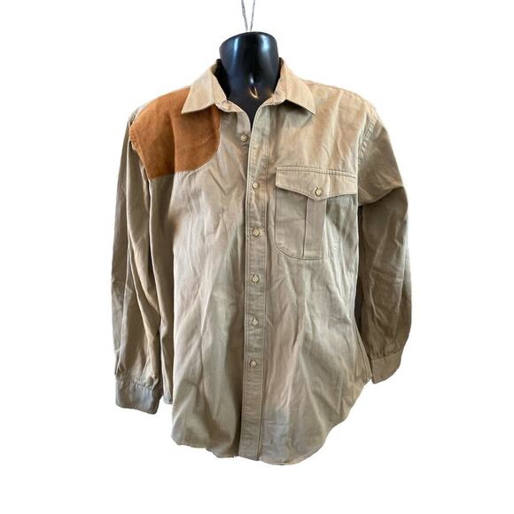 Norman Shirtmakers Other - VTG Norman Shirtmakers Shooting Shirt Mens XL Tan Hunting Skeet Long Sleeve USA